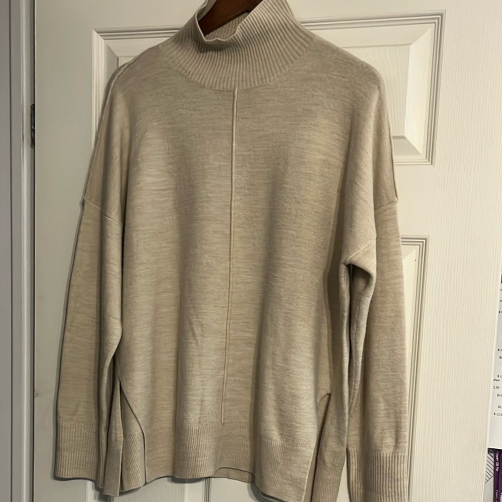 French Connection Beige Turtleneck Sweater